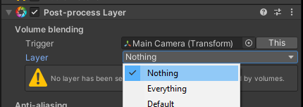 No layer picked for camera